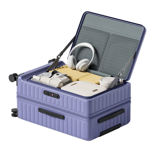 登机行李箱女20寸多功能前侧开盖密码皮箱拉杆箱男旅行箱2025新款