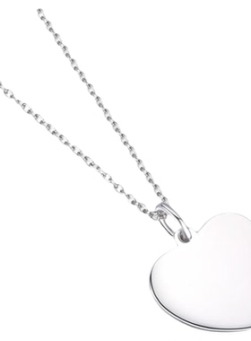 999纯银心形项链定制照片刻字