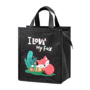 学生带饭包铝箔保温上班手拎包女时尚饭盒便当包ins日系手提袋