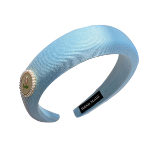 蓝色发箍外出百搭头箍高颅顶女款发卡2024新款高级感发捆洗脸头饰