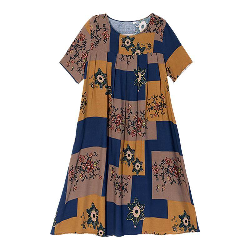 中年妈妈大码纯棉绸睡裙夏季女款2025新款碎花人造棉连衣裙可外穿