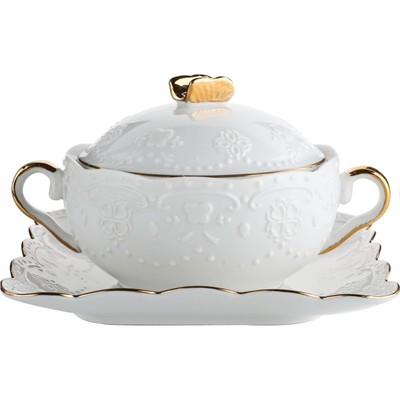 网红燕窝碗甜品碗双耳带盖炖盅