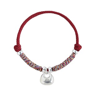 实心银坨盘缠手链纯足银小胖福生肖马新中式情侣手绳儿童女友闺蜜