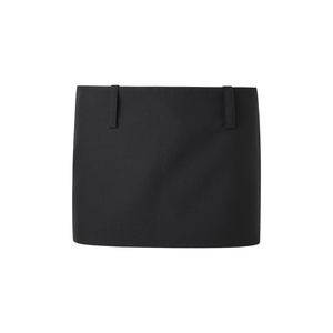 ourhour 知识分子 黑色低腰直身盆骨西装裤裙 女春夏设计感超短裙