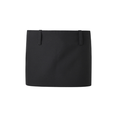 ourhour黑色低腰直身盆骨短裤裙