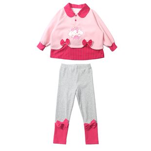 女童春装套装2026春秋季新款儿童巨好看甜美卫衣打底裤宝宝两件套