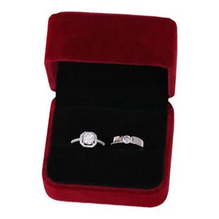 结婚戒指一对仿真莫桑钻戒情侣对戒活口可调节指环婚礼仪式用道具