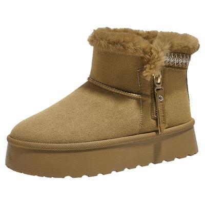 人本雪地靴女冬季加绒加厚棉鞋