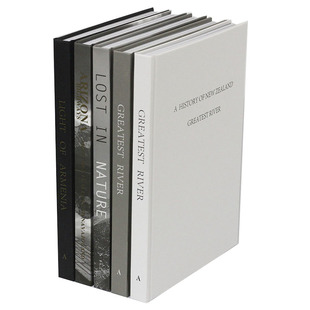 现代外文款可翻阅黑白灰装饰真书软装饰品书售楼处样板房酒店摆件