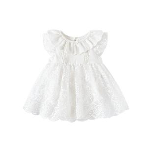 凡猎婴儿夏装新生儿衣服女宝宝连体衣公主满月百天包屁裙哈衣夏季