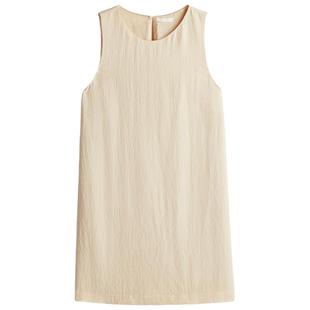 HM女装无领背心吊带连衣裙春季红色新年战袍无袖直筒短裙1275772