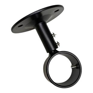 老式35mm木纹窗帘杆罗马杆托架顶装单支架底座配件侧装托架加厚