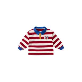 嘟嘟家男童T恤春秋款儿童POLO衫女童长袖上衣宝宝春装内搭打底衫