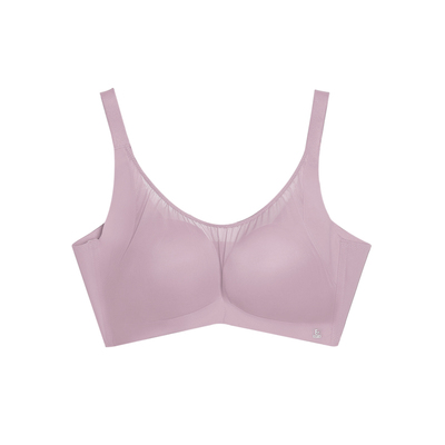 红豆光面桑蚕丝养肤无钢圈零束缚3D立体承托真丝婴儿绵柔软型文胸