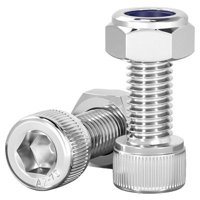 304不锈钢内六角螺丝+防松螺母