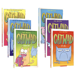 英文原版全彩漫画书 Catwad 01-06 蓝猫凯特瓦德合集1-6 鬼马喜猫系列 暖心友谊故事 8-12岁 儿童英语课外读物阅读
