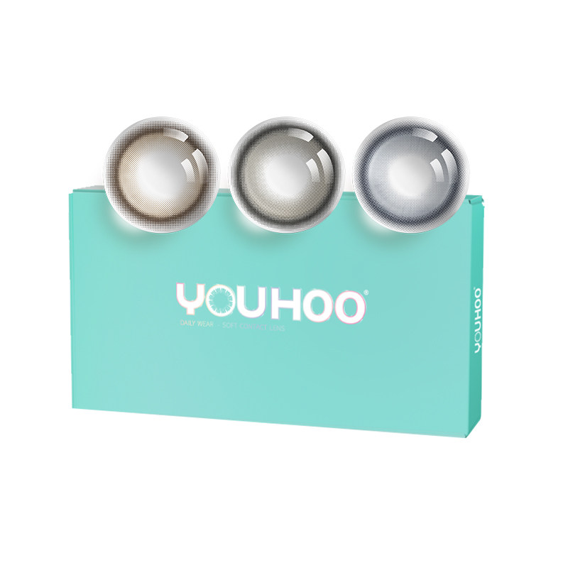 美瞳日抛6片 YOUHOO溪山彩色隐形眼镜