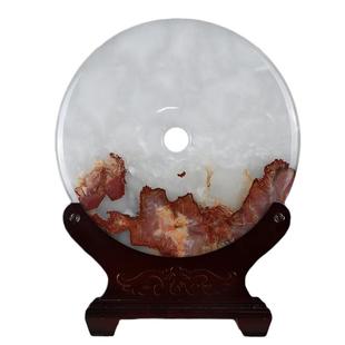 平安扣摆件天然玉石摆设怀古玉器送礼玉璧家居玄关办公室装饰品柜