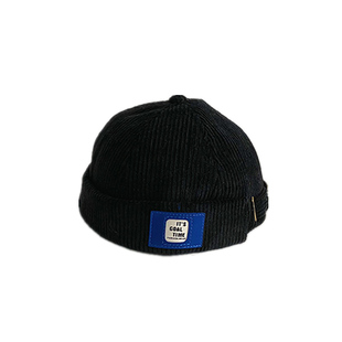 儿童灯芯绒地主帽个性缝标雅痞复古阿哥帽男童女童宝宝瓜皮帽子潮