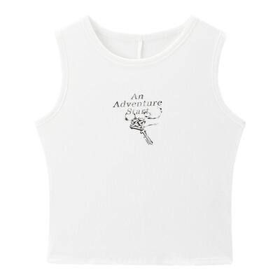 【商场同款】乐町设计感吊带背心夏弧形下摆宽肩带上衣C2CQF2304