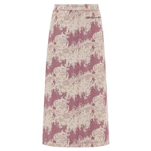 COCOBELLA色织撞色提花质感棉麻半身裙女遮胯通勤长裙HS3032