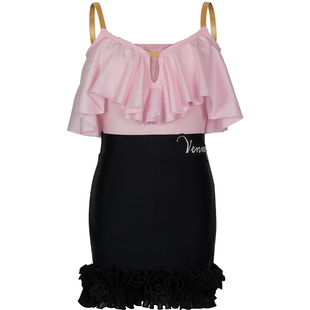 薇妮拉丁舞服女童舞衣上衣新款练功服高级感舞蹈服练习套装洋气