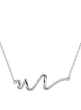 FANC范家心动信号系列怦然心动水波纹小众设计感冷淡风锁骨链项链