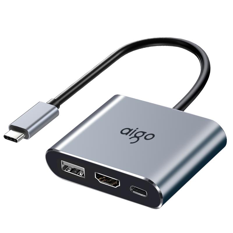 爱国者typec拓展坞插头多接口USB分线器电脑转接头笔记本ipad转换口适用于mac苹果小米系列扩展坞hdmi多功能