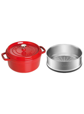staub珐宝26cm大容量珐琅锅铸铁锅家用多功能煲汤炖锅圆形锅汤煲