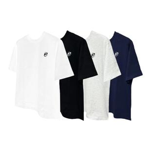 EDITIONSCOMMON 纯棉小领口基础logo印花短袖打底300g精梳棉