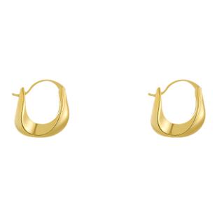 古里雅金色素圈耳环小耳圈气质耳钉2026新款爆款高级感秋冬耳饰女