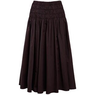 【明星同款】糖力 夏季中长款半身裙女精梳锦棉橡筋高腰显瘦A字裙