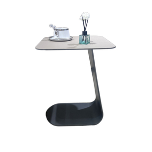 意式客厅沙发边几现代简约边桌轻奢创意小茶几手工马鞍皮网红角几