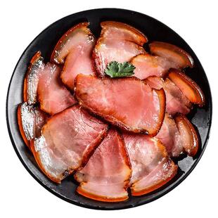 正宗烟熏腊肉土法熏制后腿烟熏腊肉农家黑猪土猪腊肉500g