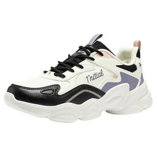 361女鞋运动鞋2025秋季短绒皮面鞋百搭老爹鞋轻便休闲鞋加绒鞋女