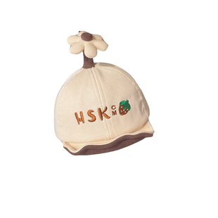 婴儿帽子春秋季男童鸭舌帽秋款女宝宝可爱超萌棒球帽婴幼儿冬天潮