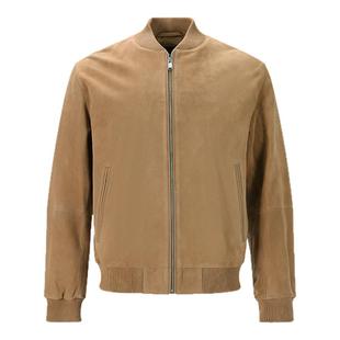 Hugo Boss 男士复古做旧皮衣夹克上衣外套 50543213