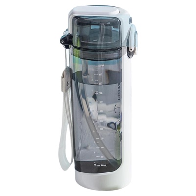 PINKAH方形双饮水杯tritan吸管杯