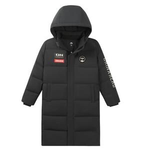 三防安踏儿童红色中长款羽绒服男童2024冬季新款加绒保暖外套热返