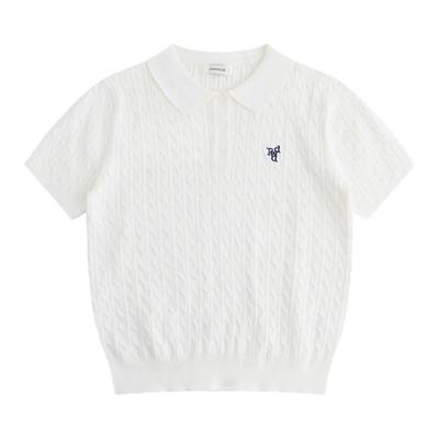 LINHOUS复古polo领短袖上衣