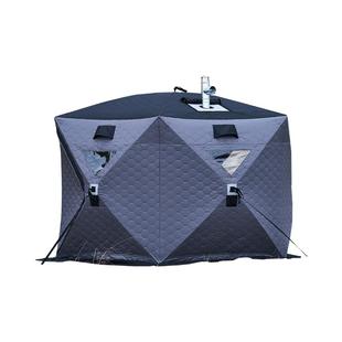 秋野地冬钓保暖防寒加厚户外露营冰钓带烟囱柴暖口冬季抗寒大帐篷