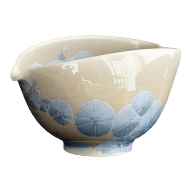 同合日本进口樱瓣公道杯手工结晶陶瓷日式茶海公杯分茶器功夫茶具