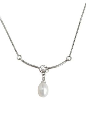 小众设计高级感银色锁骨链