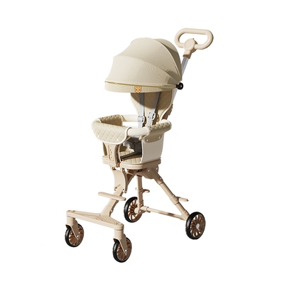 双向带娃手推车一键收车遛娃神器