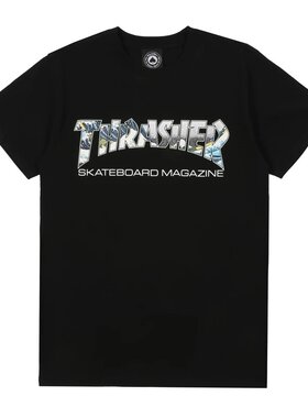 【正品现货】Thrasher Big Wave 美版浪花冲浪火焰情侣休闲短袖男