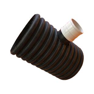 pe双壁波纹管三通接头排水管下水配件pvc转换管件排污转接头变径