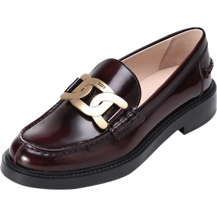 【自营】TOD’S/托德斯女士牛皮麻花扣乐福鞋单鞋低跟女鞋