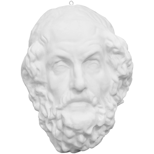 荷马半面像石膏挂像美术绘画素描静物写生雕塑 艺术墙装饰人像