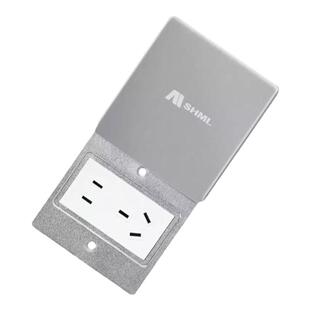 MSHML86型地插座平推滑盖不锈钢防溅水插座地插盒孔距60mm