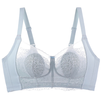 超薄无钢圈兔耳朵大胸显小内衣夏